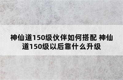 神仙道150级伙伴如何搭配 神仙道150级以后靠什么升级